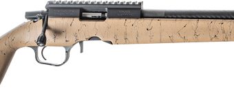 CHRISTENSEN RANGER 22LR 18" - CF BBL/STOCK TAN W/BLACK WEB